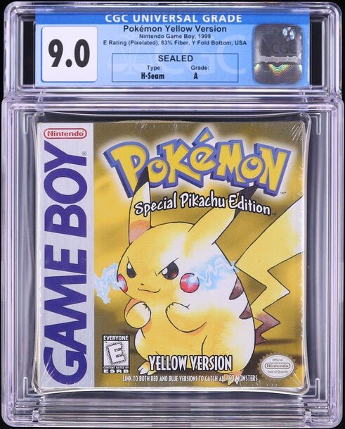 1012051001_front_3abd3fac-1044-4ec4-916f-2c32f4e5b14c.jpg 1999 POKEMON YELLOW VERSION NINTENDO GAME BOY GB CGC 9.0 A SEALED - Image 1