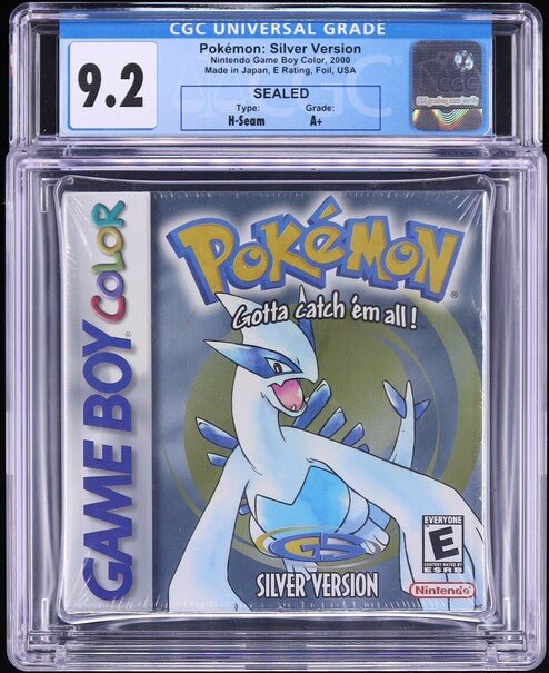 1017647009_front_70102d84-16b7-488b-92d9-358c31b0e8b6.jpg 2000 POKEMON SILVER VERSION NINTENDO GAME BOY COLOR GBC CGC 9.2 A+ SEALED - Image 1