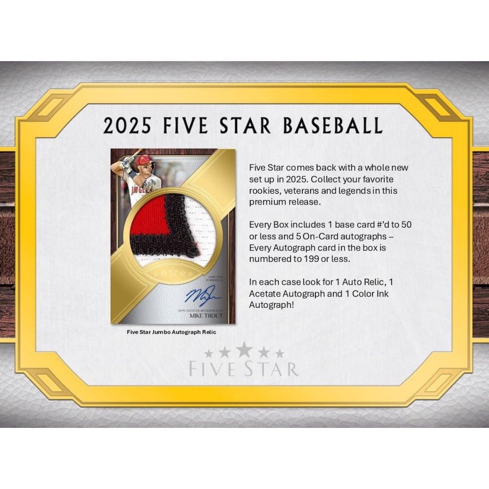 1764683791-2025-Five-Star-Baseball-Hobby-FGC006282-page-000243759079_4562a39e-3535-44bb-935d-82dd43513e7a.jpg 2025 Topps Five Star Baseball Hobby 3 Box Case - Image 1