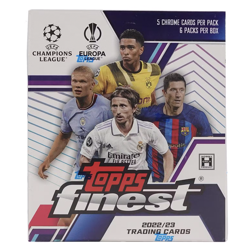 2022_23TOPPSFINESTUEFASOCCERHOBBY8BOXCASE.png 2022/23 Topps Finest UEFA Soccer Hobby 8 Box Case - Image 1