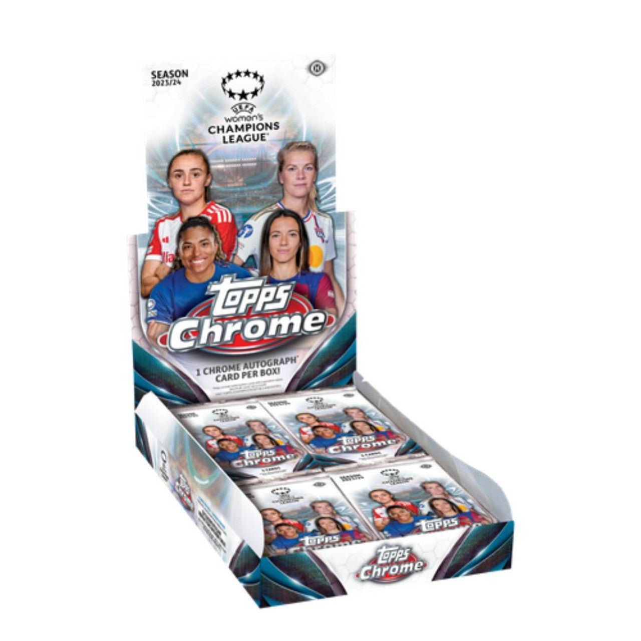 2023-24-topps-uefa-womens-champions-league-chrome-soccer-hobby-box__76198.jpg 2023-24 Topps Chrome UEFA Women's Champions League Soccer Hobby 12 Box Case - Image 1