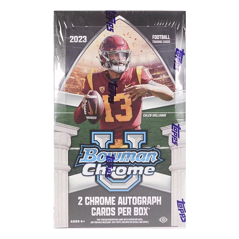 2023BowmanChromeUniversityFootball_07f2bf2a-f168-4ffa-973b-bef6e40f6638.png 2023 Bowman University Chrome Football Hobby 12 Box Case - Image 1
