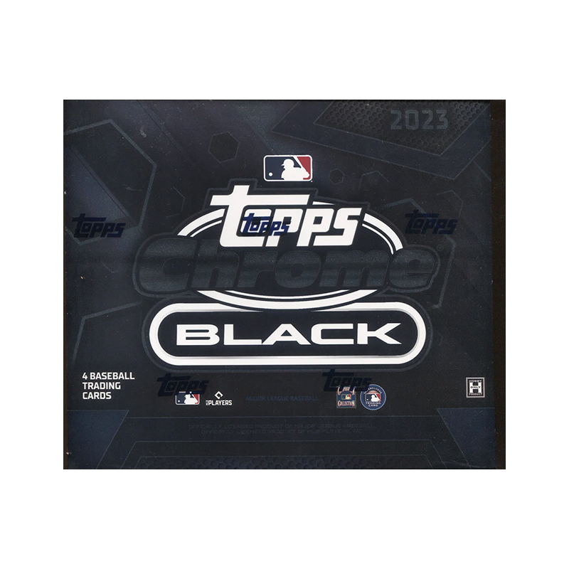 2023TOPPSCHROMEBLACKBASEBALLHOBBYBOX_ed9e1459-c334-456b-b81d-d2ac92b942ae.png 2023 Topps Chrome Black Baseball Hobby 12 Box Case - Image 1