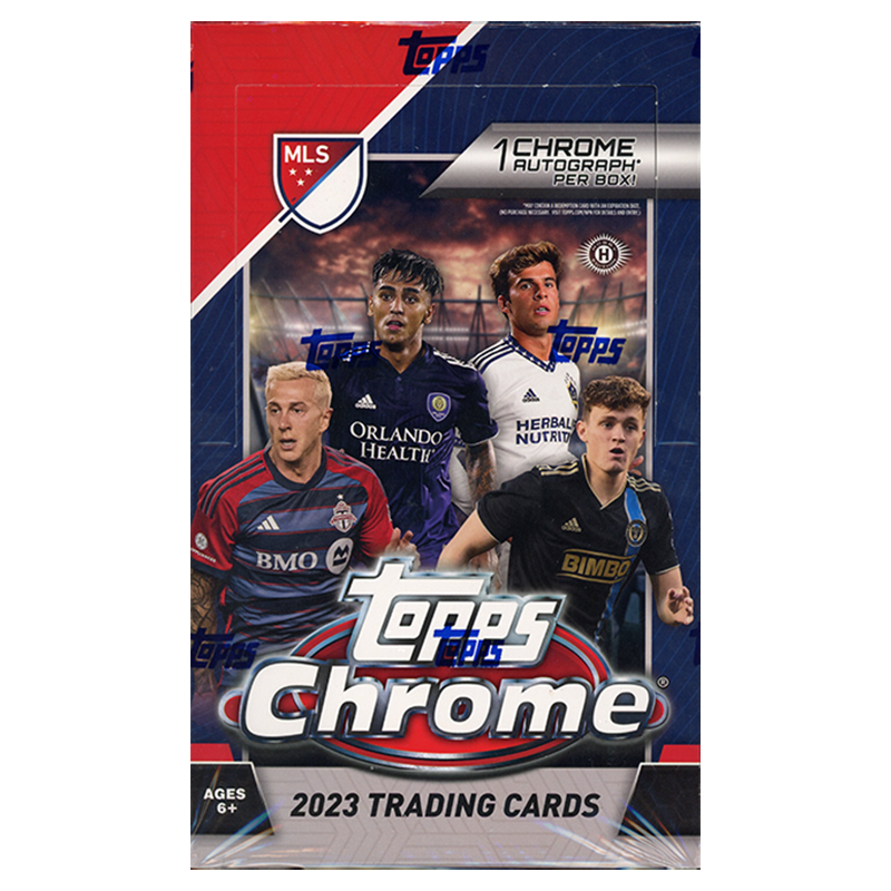 2023ToppsChromeMajorLeagueSoccerHobbyBox_1.png 2023 Topps Chrome MLS Soccer Hobby 12 Box Case - Image 1