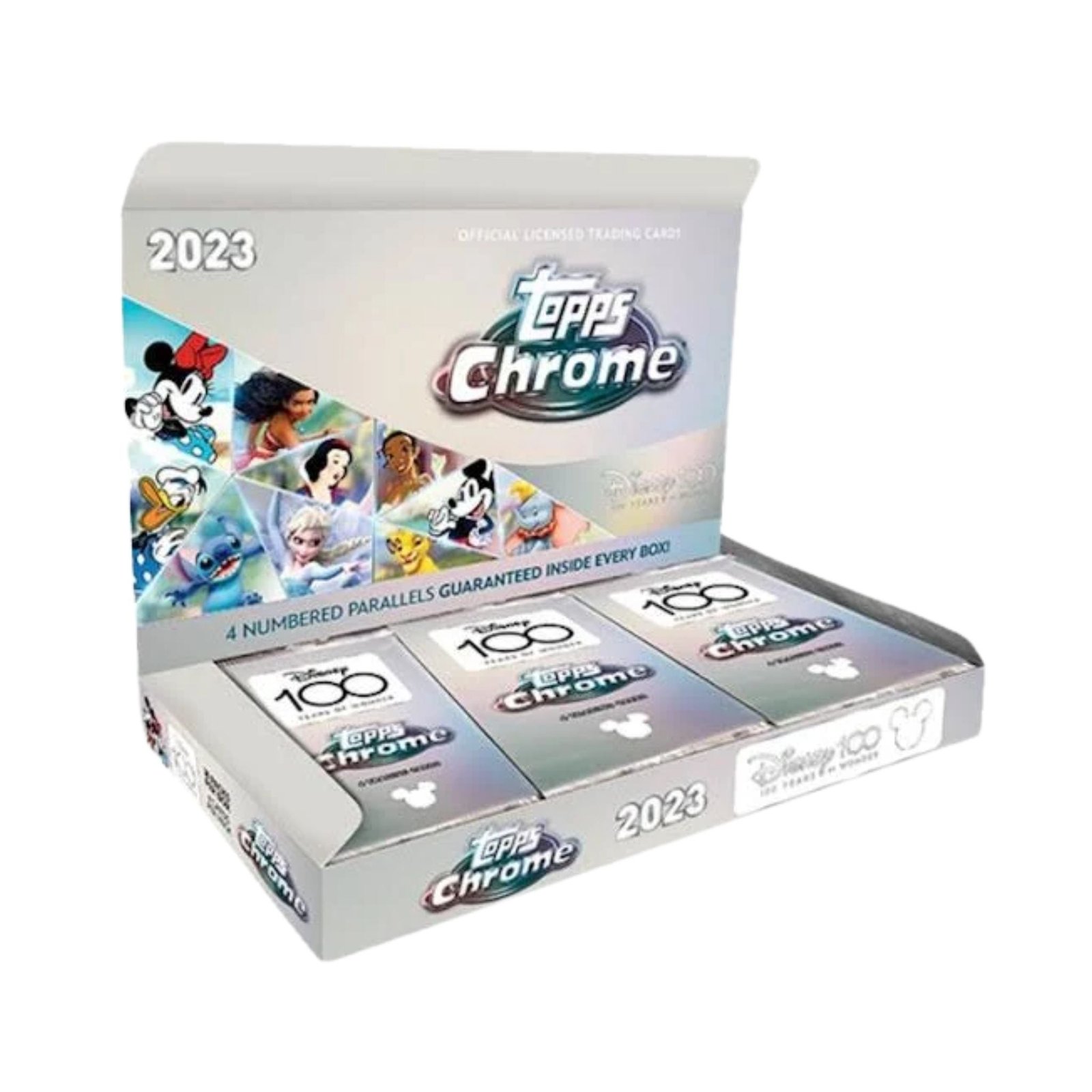 2023ToppsDisney100ChromeHobbyBox.jpg 2023 Topps Disney 100 Chrome Hobby Box - Image 1