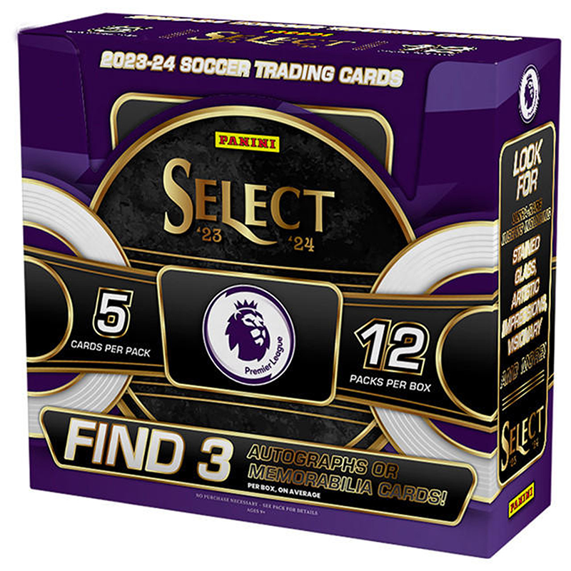 2023_24PaniniSelectEPLSoccerHobbyBox_6fc390cf-8495-4366-9d59-3f016420f6e7.png 2023/24 Panini Select EPL Soccer Hobby 12 Box Case - Image 1