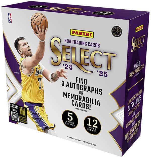 2024-25-Panini-Select-Basketball-Hobby-Box.jpg 2024-25 Panini Select Basketball Hobby 12 Box Case - Image 1