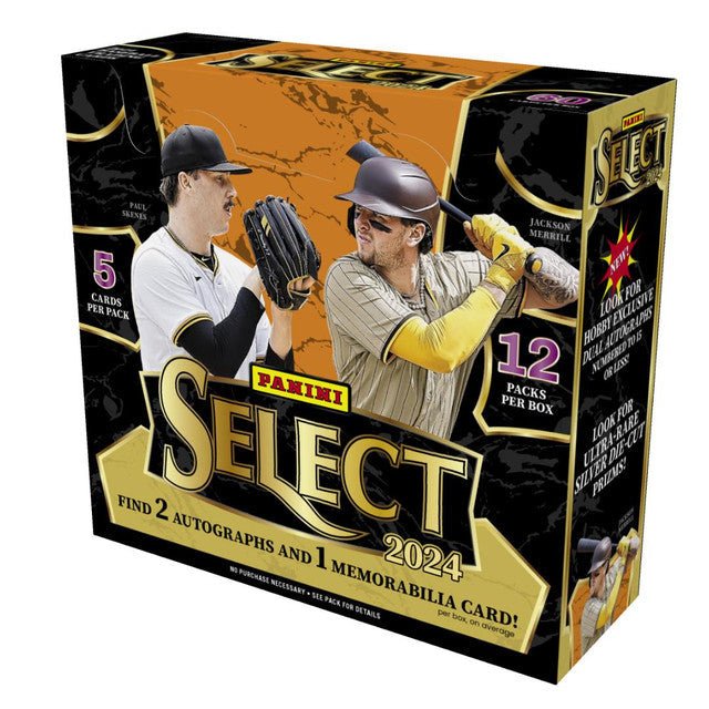 2024-panini-select-baseball-hobby-box__01391.jpg 2024 Panini Select Baseball Hobby 12 Box Case - Image 1