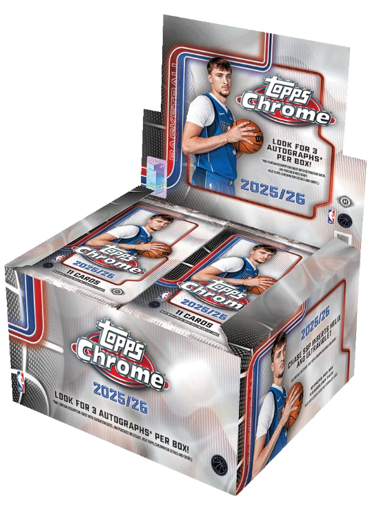 2025-26-topps-chrome-fdi-box_749367fd-686f-42a9-8c2f-320919a13fc8.png 2025-26 Topps Chrome Basketball First Day Issue Hobby Jumbo 8 Box Case - Image 1