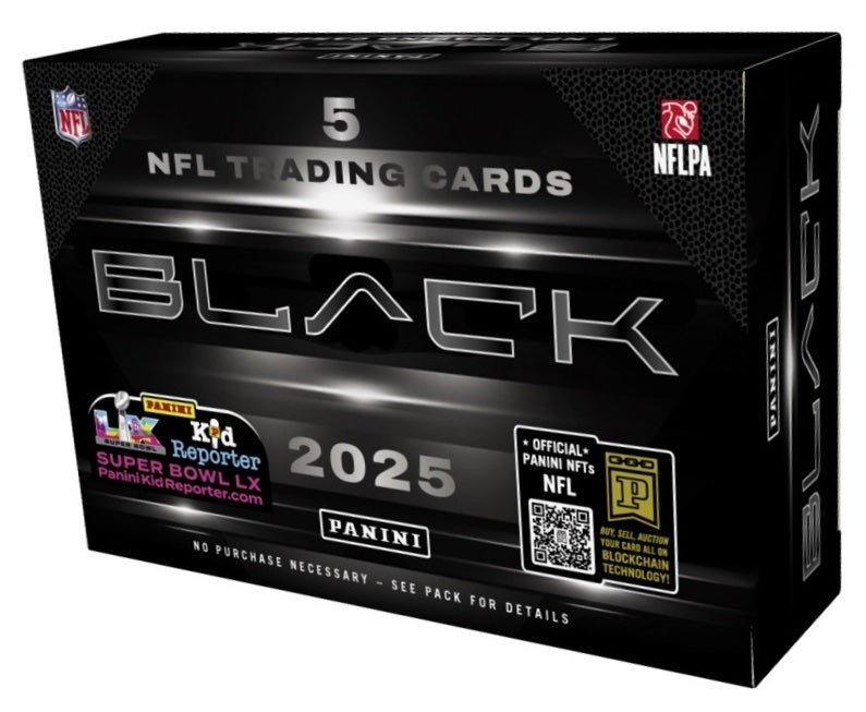 2025-Panini-Black-Football-Sealed-Hobby-box_78fe72bd-efa1-48fb-a9dc-bc695b238db8.jpg 2025 Panini Black Football Hobby Box - Image 1