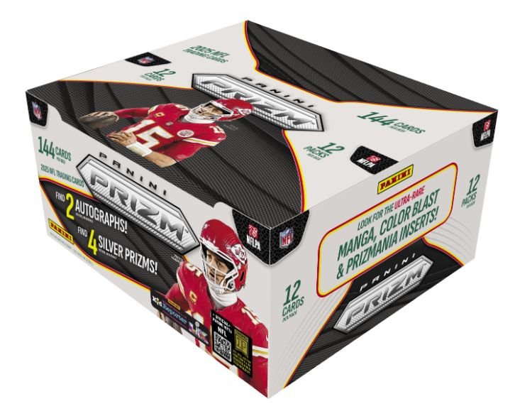 2025-panini-prizm-box_71d2a0bf-0021-47bf-838a-5a6e2951114a.jpg 2025 Panini Prizm Football Hobby 12 Box Case - Image 1