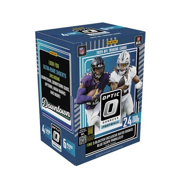 2025PANINIDONRUSSOPTICFOOTBALLHOBBYBLASTERBOX.jpg 2025 Panini Donruss Optic Football Hobby Blaster Box - Image 1