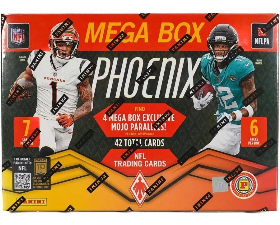 2025PANINIPHOENIXFOOTBALLINTERNATIONALHOBBYMEGABOX.jpg 2025 Panini Phoenix Football International Hobby Mega Box - Image 1