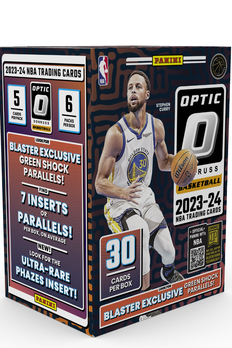 23-24_donrussopticbk_exclusiveblaster_c2919.png 2023-24 Panini Donruss Optic Hobby 20 Blaster Box Case - Image 1
