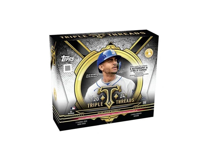 24-triple-threads-bb_720x_42598c34-7d4b-4821-8936-99b05b63d8f6.jpg 2024 Topps Triple Threads Baseball Hobby Box - Image 1