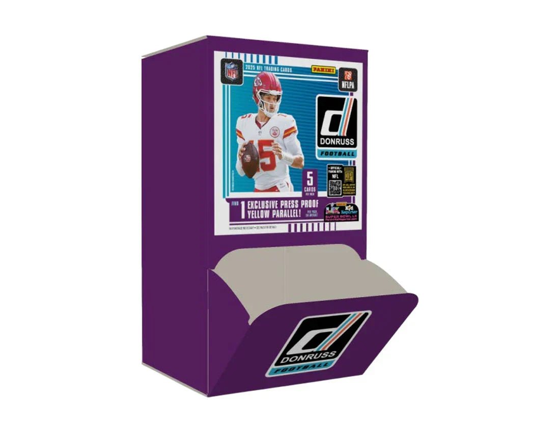 25-donruss-fb-gravity-feed_b4af9004-5ddc-4d16-9276-ec2f5393007f.jpg 2025 Donruss Football Gravity Feed 6 Box Case - Image 1