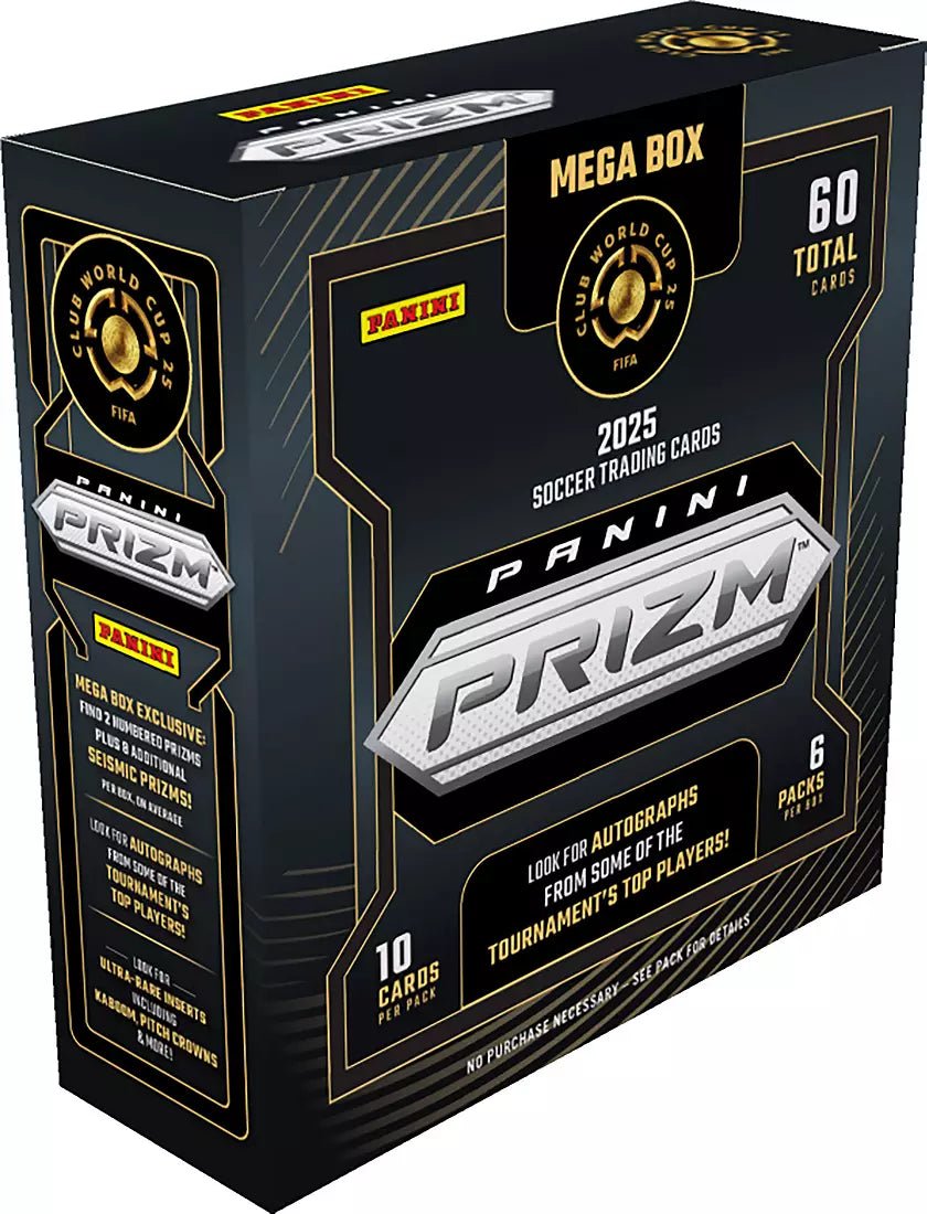 25PAAUMLS25PRZMCLXFLA.jpg 2025 Panini Prizm FIFA Club World Cup Soccer Hobby Mega Box 20 Box Case - Image 1