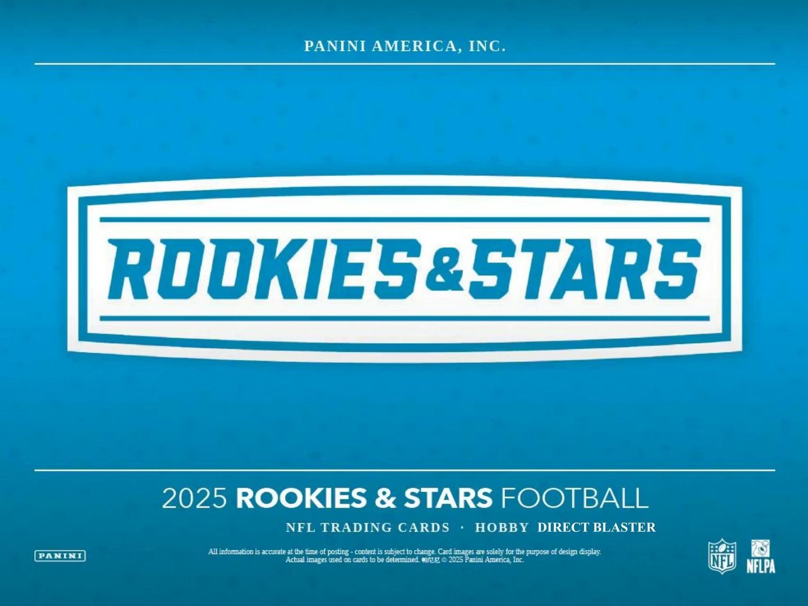 25rookies_starsfbhobbyblaster-1_810d19cc-6a5f-4932-b837-4b89412fa221.jpg 2025 Panini Rookies and Stars Football Gravity Feed 6 Box Case - Image 1