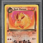 2000 POKEMON TEAM ROCKET 1ST EDITION DARK FLAREON #35 ARITA AUTO 10 PSA AUTHENTIC