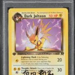 2000 POKEMON TEAM ROCKET 1ST EDITION DARK JOLTEON #38 ARITA AUTO 9 PSA AUTHENTIC