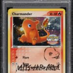 2003 POKEMON EX DRAGON CITY CHAMPIONSHIPS HOLO CHARMANDER AUTO #98 PSA 9 MINT