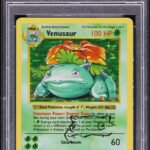 1999 POKEMON BASE SET SHADOWLESS HOLO VENUSAUR #15 ARITA AUTO PSA AUTHENTIC