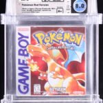 1998 POKEMON RED VERSION WHITE ESRB SANDSHREW NINTENDO GAME BOY GB WATA 8.0 A+ SEALED