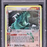 2005 POKEMON EX DELTA SPECIES REVERSE HOLO TYRANITAR #16 ARITA AUTO AUTH PSA 9