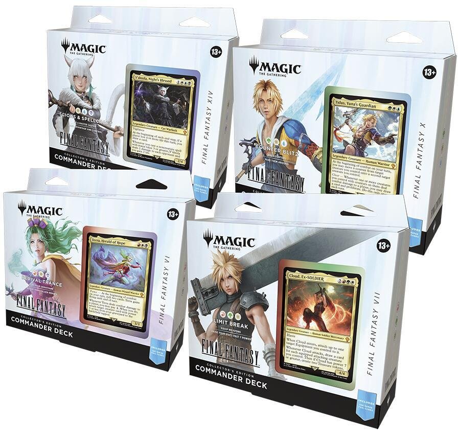 618912_in_1000x1000_65cc84c2-4151-49c8-bf56-d45997066069.jpg Magic the Gathering Final Fantasy Commander Collector 4 Deck Display Case - Image 1