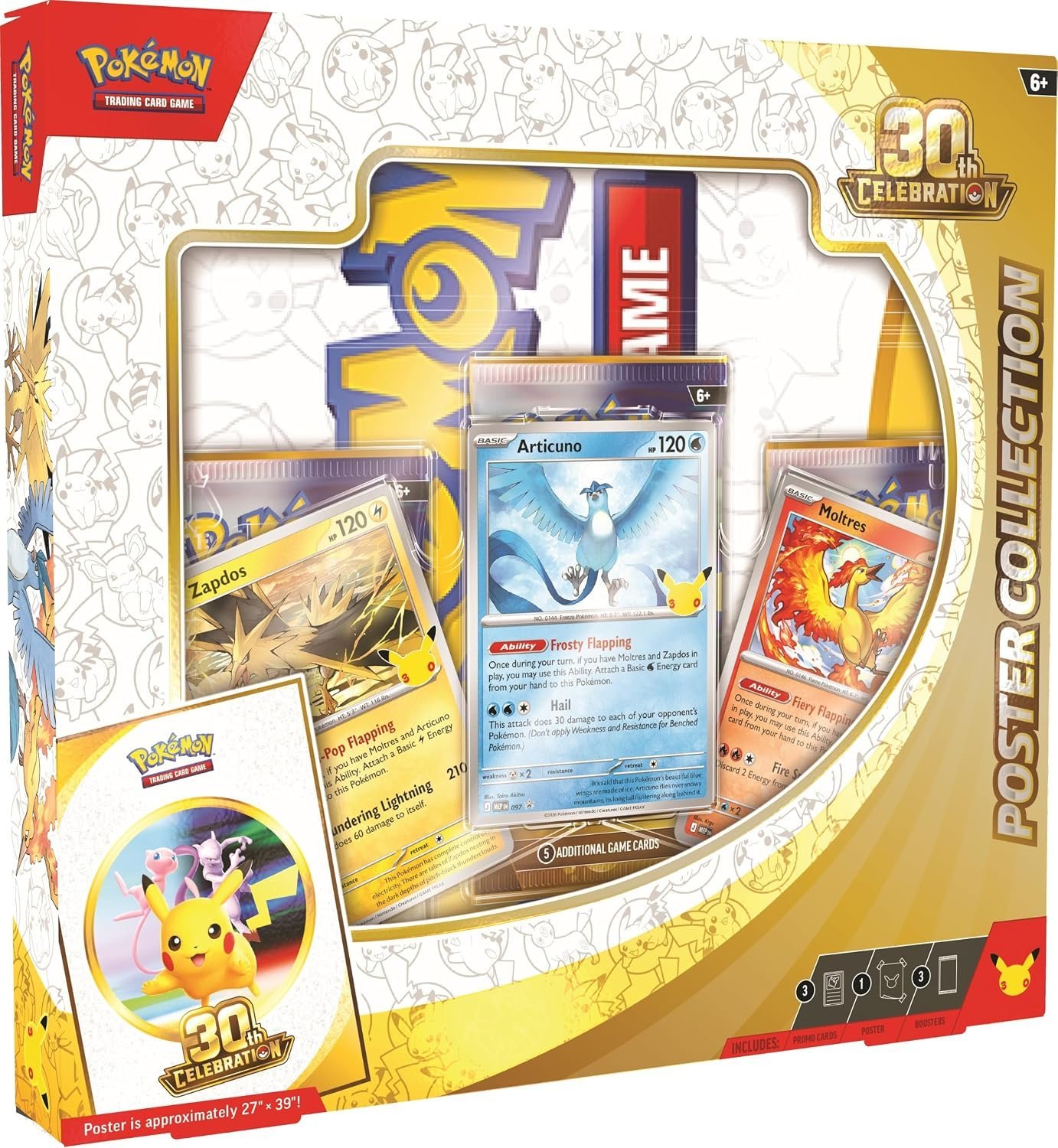 91VMyodgIoL._AC_SL1500.jpg (Preorder) Pokémon 30th Celebration Poster Collection - Image 1