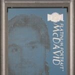 Connor McDavid 2023 Metal Universe Platinum Portraits Metallic Blue PSA 9