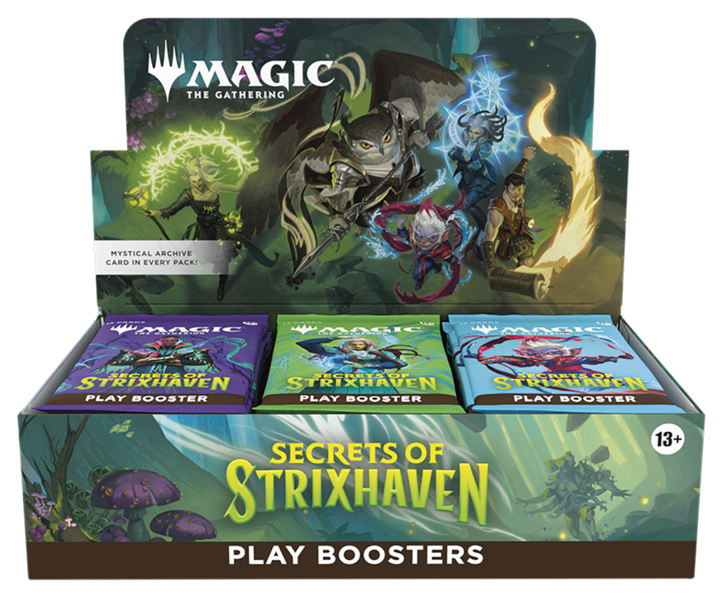 MTGSOS_EN_DspBx_Play_01_02.png Secrets of Strixhaven Play Booster Box - Image 1