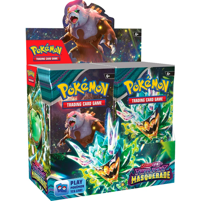 PokemonTCG-ScarletandVioletTwilightMasqueradeBoosterBox_32bf8354-7887-4bc5-bec9-9d3e31f7bce2.png Pokemon TCG: Scarlet and Violet Twilight Masquerade Booster 6 Box Case - Image 1