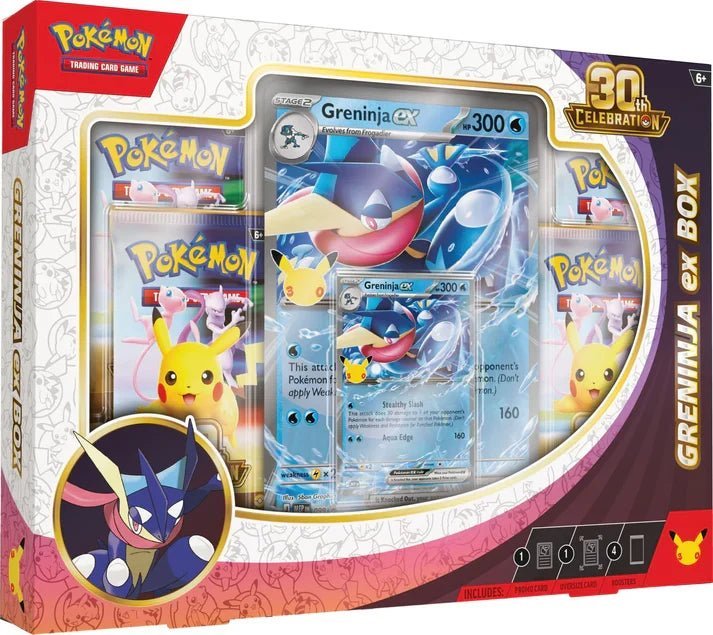 Pokemon_TCG_30th_Celebration_Greninja_ex_Box_EN-copy-2048x1825_jpg.jpg (Preorder) Pokémon 30th: EX Box Greninja - Image 1