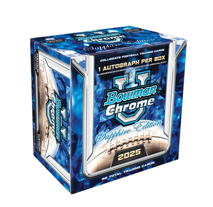 Screenshot_1-12-2025_181137_www.topps_.com_d2059807-21be-47d6-b945-8695829c63d3.jpg 2025 Bowman Chrome University Football Sapphire Hobby 10 Box Case - Image 1