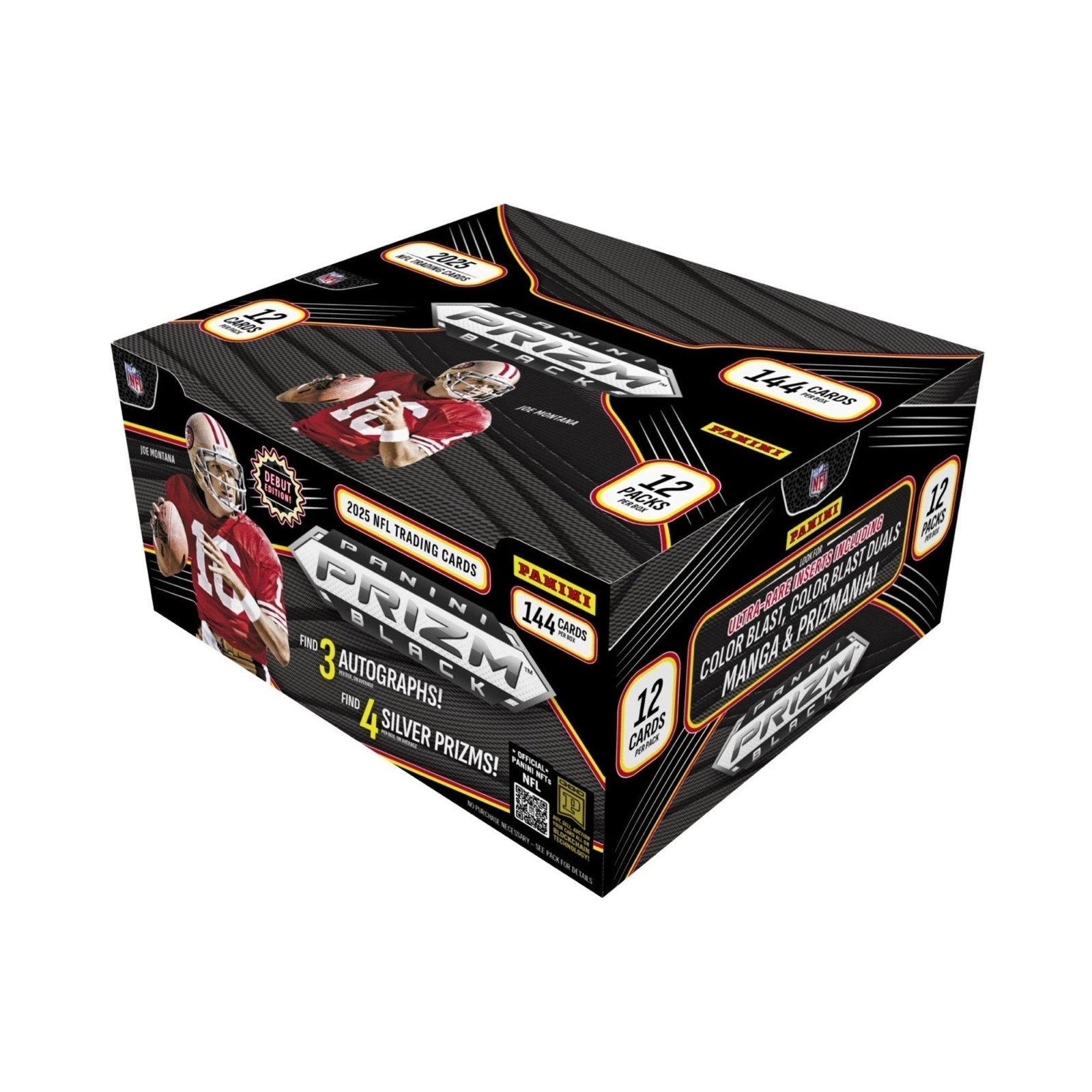 Untitled_2000x2000px_3_34d49fe4-404f-413a-a0f1-6fda1533457d.jpg 2025 Panini Prizm Black Football Hobby Box - Image 1