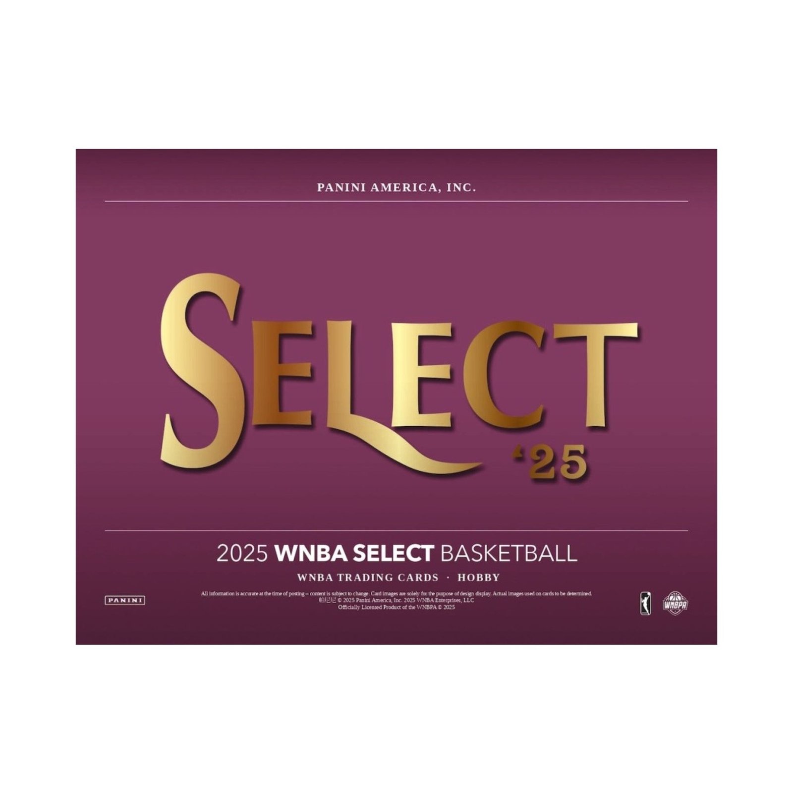 Untitled_2000x2000px_7_a08b875d-da02-490e-95cf-08b09f2f6fbe.jpg 2025 Panini Select WNBA Basketball Hobby 12 Box Case - Image 1