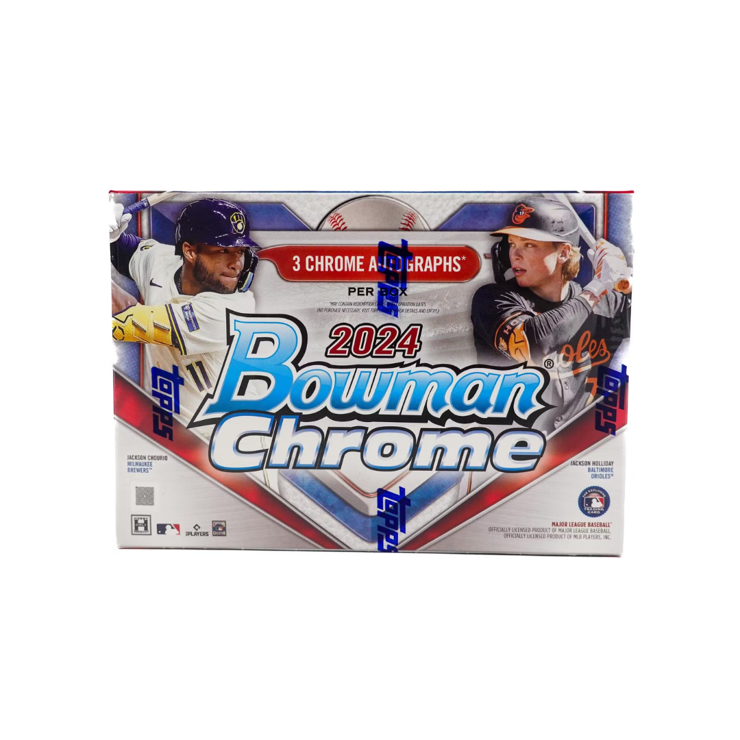 Untitled_design_-_2024-09-10T103942.114.png 2024 Bowman Chrome Baseball HTA Choice 12 Box Case - Image 1