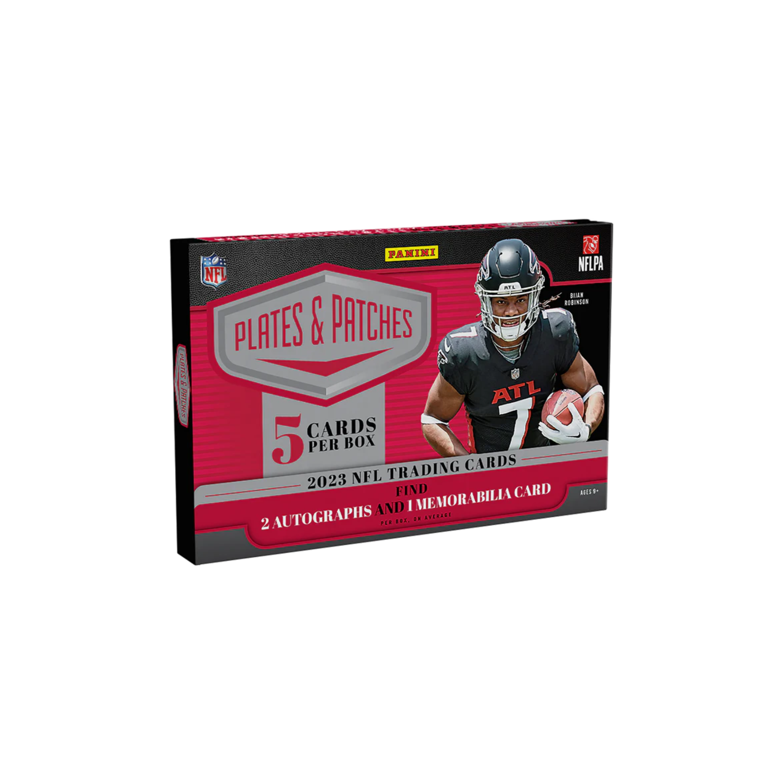 Untitleddesign-2023-08-29T111240.129_f25188de-2311-4f15-852f-9ff8507a4a25.png 2023 Panini Plates & Patches Football Hobby 12 Box Case - Image 1