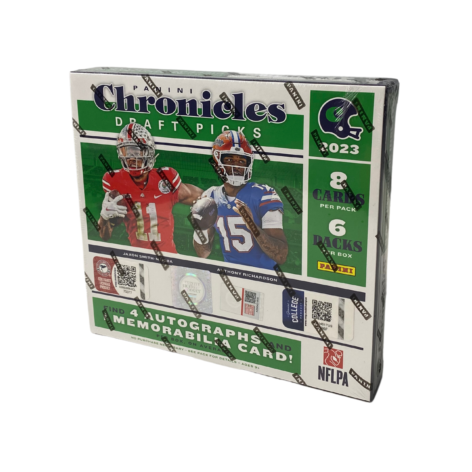 Untitleddesign_20_d167dd2e-1730-4f8d-b646-4a260a2ed937.png 2023 Panini Chronicles Draft Picks Football Hobby 16 Box Case - Image 1