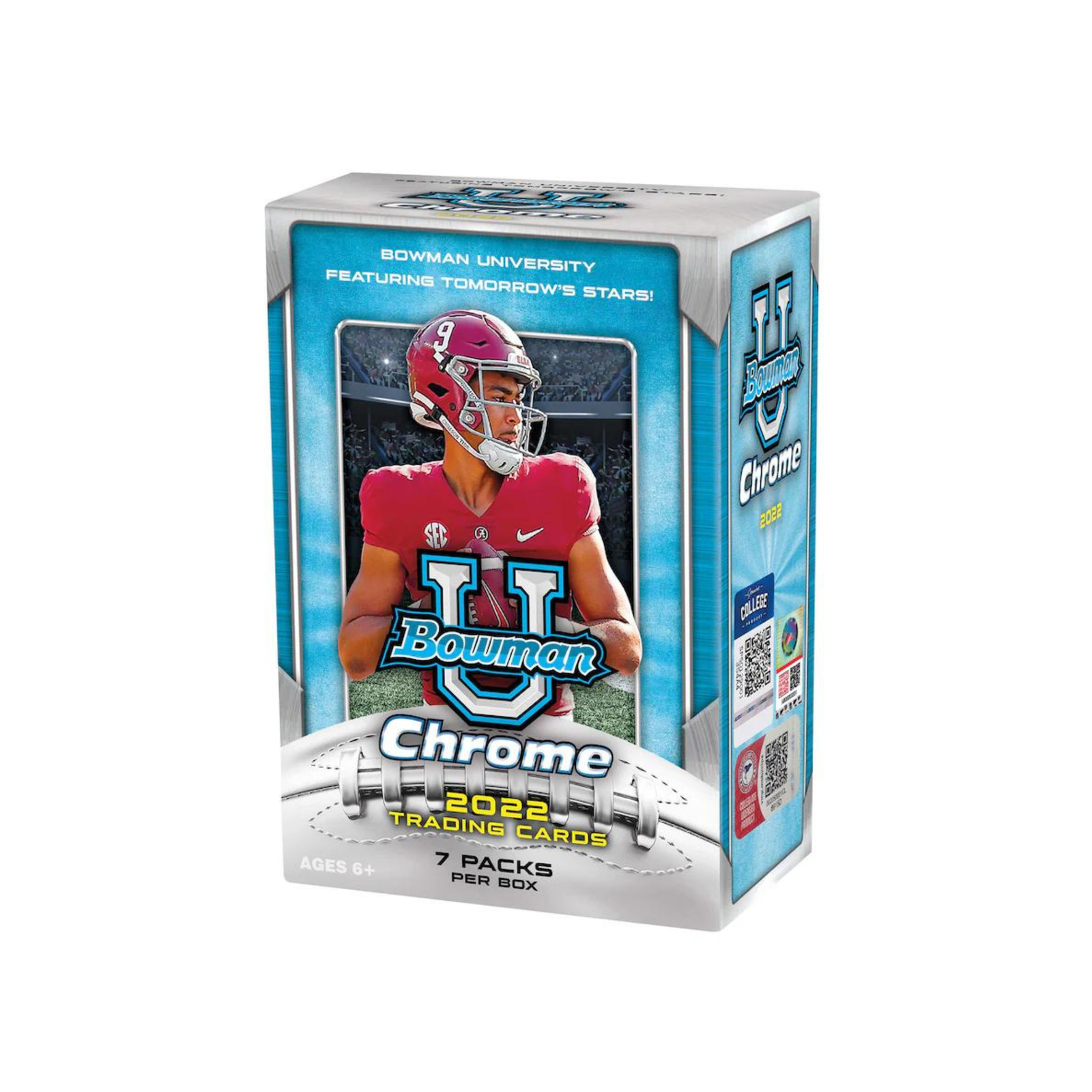 Untitleddesign_48_a664237e-4dbe-4ac7-989f-f97ae2795c21_1.png 2022 Bowman Chrome University Football Blaster Box Case (40 Ct) - Image 1