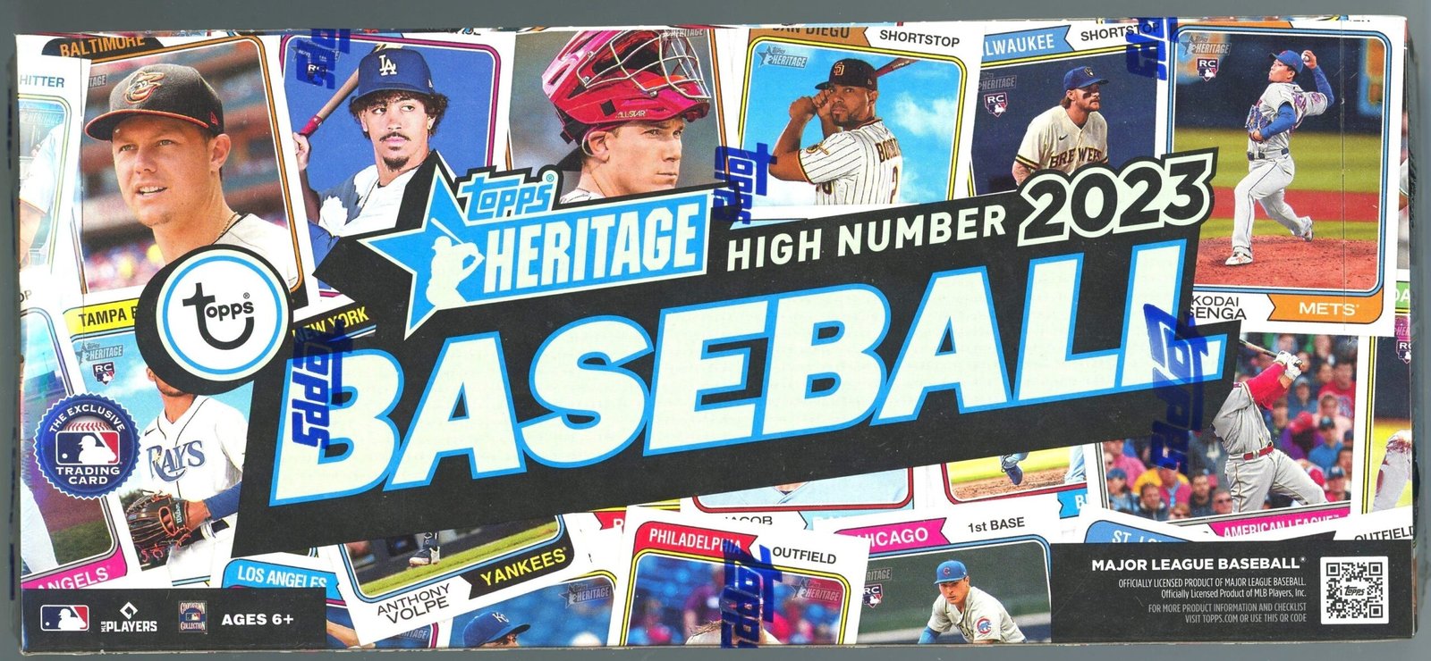 img814_e3bee14f-6ed4-4c6b-9552-817527427aa3.jpg 2023 Topps Heritage HIGH Number Baseball Hobby 12 Box Case - Image 1