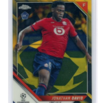 Jonathan David 2022 Topps Chrome UCL Black/Gold Star #'d 21/30 rookie card