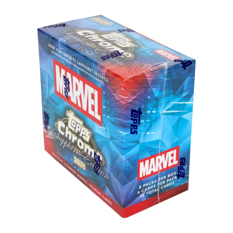 resizingforshopify-2025-08-12T170609.877.png 2025 Topps Marvel Chrome Sapphire Hobby Box - Image 1