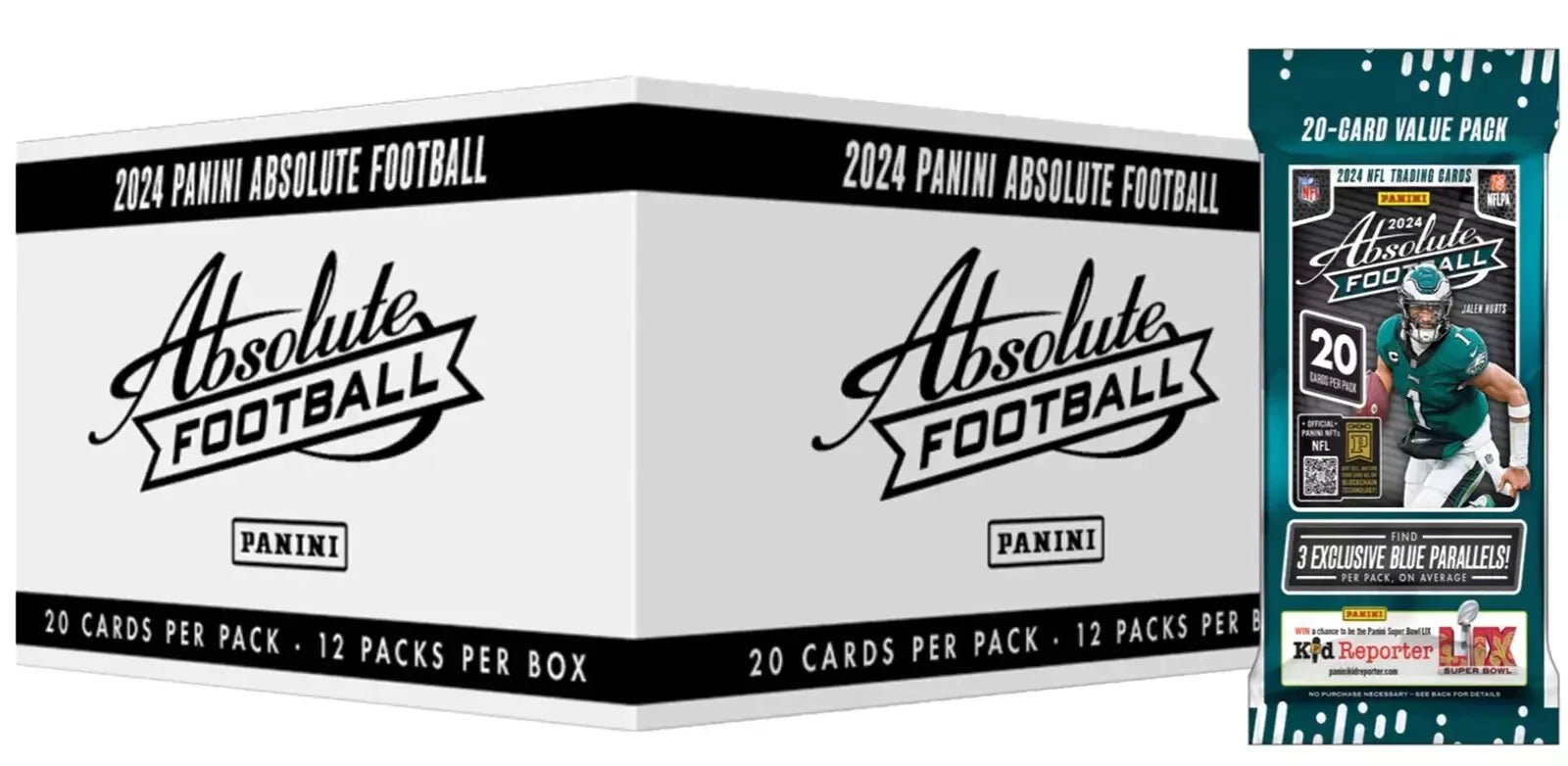 s-l1600_d49bacfc-bc8e-429b-8b50-450cf05a9ac4.jpg 2024 Panini Absolute Football Fat Pack 20 Box Case - Image 1