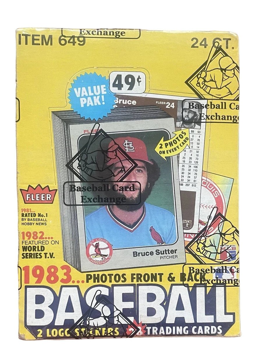 1983 Fleer Baseball Wax Box BBCE FASC Wrapped Box